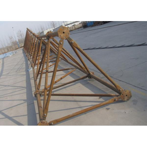 60m Tubular Steel Tower For Telecommunication , 3 Legged Self Supporting Steel