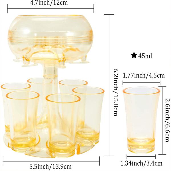 6 Shot Glass Dispenser and Holder A Must-Have for Hosting Cocktail Parties at Home