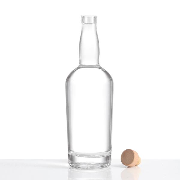 Transparent Glass Products 500ml 750ml 1000ml Round Empty Tequila Bottle and Spray Cap