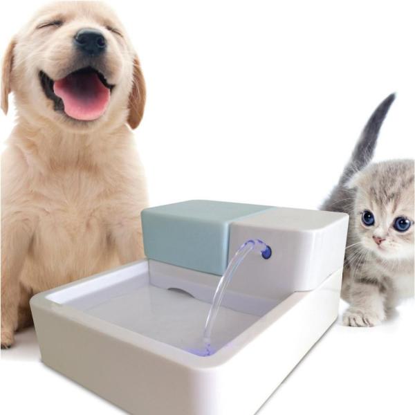 Buy Plug Electric Automatic Pet Waterfall Feeder Dog Cat Water Dispenser Auto Pet Drinking Bow at wholesale prices