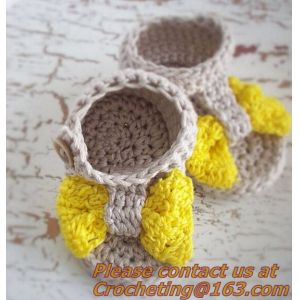 Slippers Baby crochet shoes crochet Cotton Crochet monkey Slippers Houseshoes