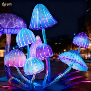 Quality Outdoor Park and Zoo Themed Mushroom Lanterns, Waterproof Material for Outdoor and Festival Decorations for sale