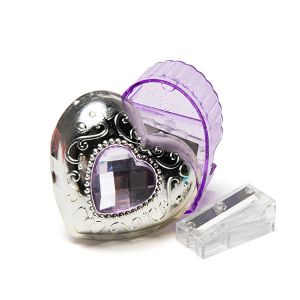 Patent Fancy Cute Rhinestone Heart Pencil Sharpener Kid Safe
