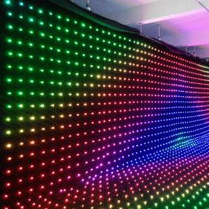 Colorful LED Stage Backdrop , DMX Video Curtain Screen With SD / Controller