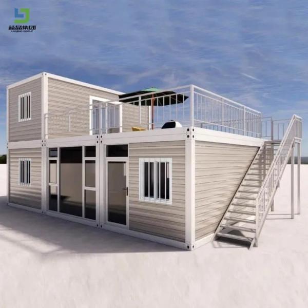 Buy 20FT 40FT Flat Pack Luxury Prefab Container Homes Double Wing Custom Layout at wholesale prices