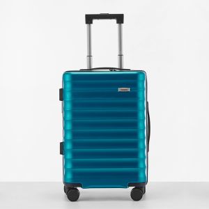 Drawbars Included and Durable Deep Green Textured Unisex Business Luggage