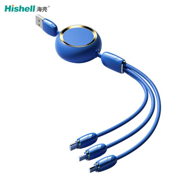 Buy Multicolor Retractable Mobile Phone Charger at wholesale prices