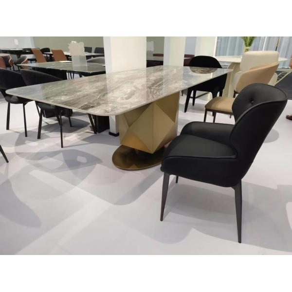Buy Luxury Furniture Manufacturer Factory Sintered Stone Mable Top Dining Table Set for Home at wholesale prices