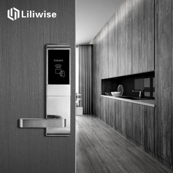 Smart Hotel Aluminium Door Lock 300mm * 75mm 200 Cards Data Capacity