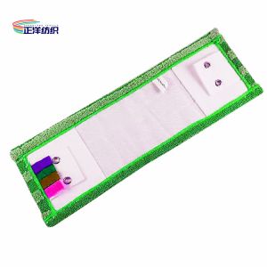 China 20 Inch 550gsm Commercial Wet Mop Green Stripes High Performance on sale