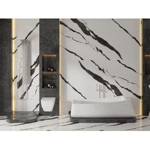 China White Polished Sintered Stone Slab 1420x2700mm Antibacterial Indoor on sale
