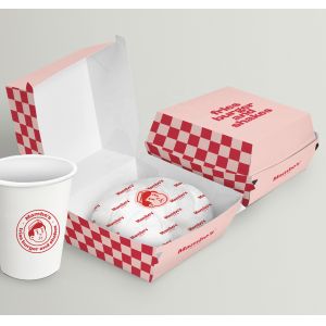 Customized Burger Box Large Capacity Fast Food Combination Packaging Folding