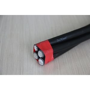 Quadruplex XLPE Insulated Aluminium Conductor Cable Service Drop / ACSR Support