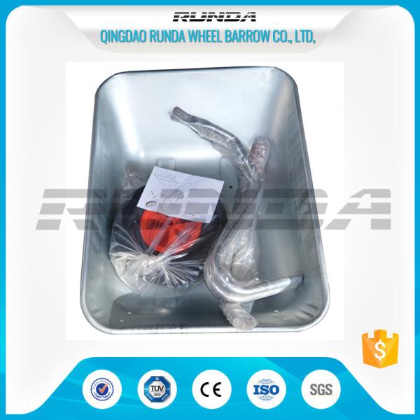 Industrail Heavy Duty Wheelbarrow 7 CUB , Garden Wheel Cart Galvanized Color