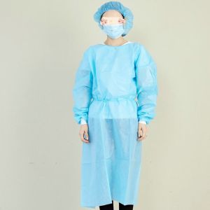 Quality Non Woven Disposable Isolation Gowns With Tie Back And Elastic/Knitted Cuffs for sale