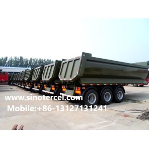 Heavy Duty Hydraulic 3 Axle Tipper Semi Trailer Safe Transportation