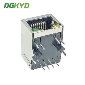 Cat5 RJ45 Ethernet connector with common mode choke , G/Y LED