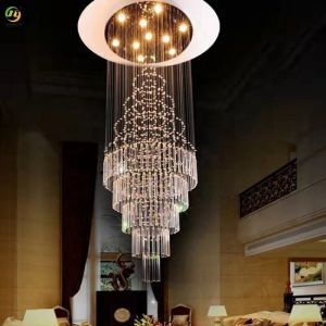 Gu10 Crystal Chandelier Pendant Light Customized Clear Wedding Designer Led