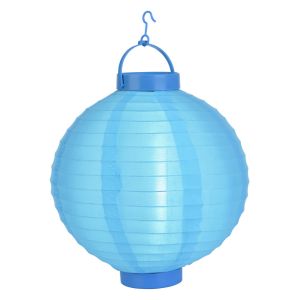 Quality Sky Blue LED Round Nylon Battery Lantern for sale