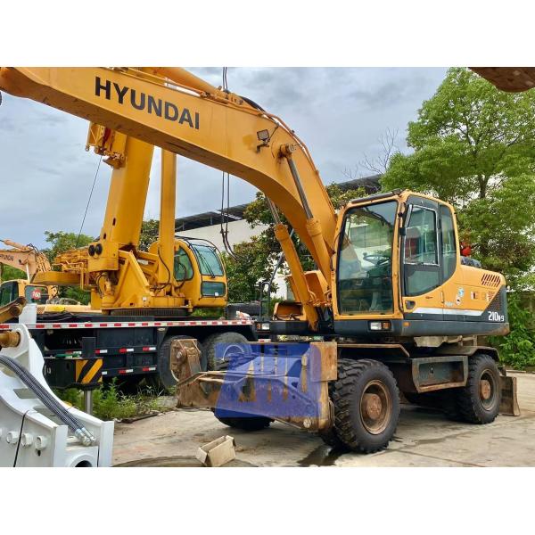 Second Hand Korean Original HYUNDAI 210W-9 Wheeled Excavator 21Ton Heavy Duty Construction Equipment