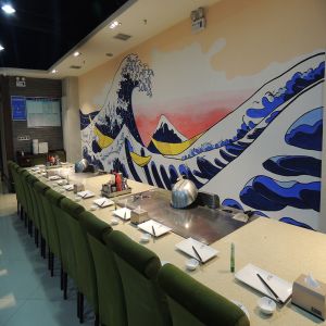 Commercial Teppanyaki Grill Table 20mm Alloy Steel 8000W