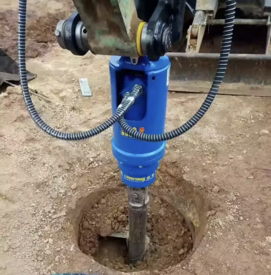 Hydraulic Earth Auger for Post Hole Digging Operations
