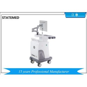 Black And White Ultrasound Machine Trolley With Convex Probe For Pregnancy