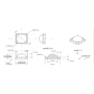 Acrylic PMMA Optical Grade LED Lamp Beads Convex Lens