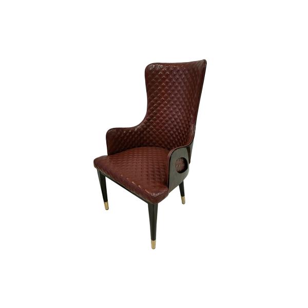 Buy High Back 104cm Wrought Iron Upholstered Dining Chairs at wholesale prices