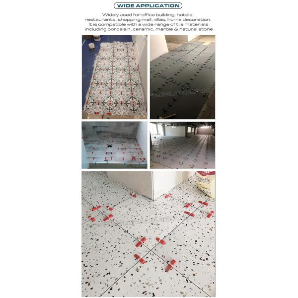 Plastic Tile Leveling System White Tile Leveling Spacer Clip 1.5mm (1/16") with Plier & Wedge, 500 pcs/bag, fit for 3-12mm Thick Tiles