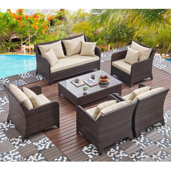 Single Rattan Garden Sofa Chair Waterproof Nordic Modern Terrace Combination