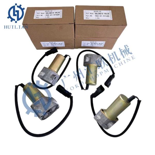 Buy Komatsu PC270 PC350 PC450-8 PC130-8 PC300 Solenoid Valve 702-21-07610 7022107610 702-21-07620 Engine Solenoid Valve at wholesale prices