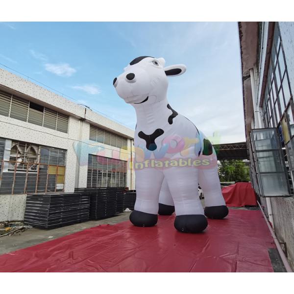 Buy Milk Cow Air Characters 0.9mm PVC Advertising Inflatables at wholesale prices