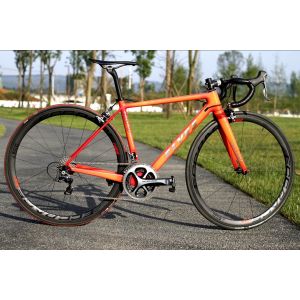 Quality NEW FULL Fiber CARBON 700C ROAD bike AERO FRAME fork 700C*47CM S-T for sale