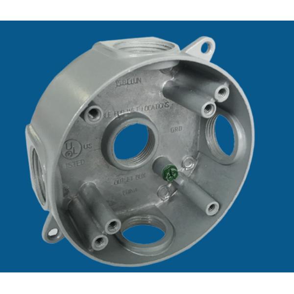 4" Round Waterproof Electrical Box With 5 Outlet Holes Aluminum Die Cast