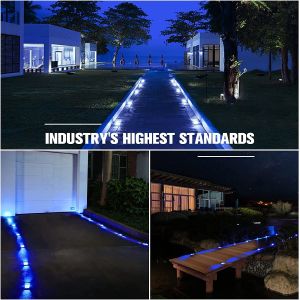 Aluminum Solar Deck Light with 2 Lighting Modes 5000K Daylight and 2-Year