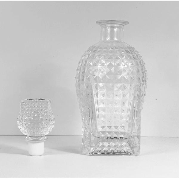 Super Flint Diamond Cut Glass Decanter , XO, brandy , Vodka Liquor Gin Rum