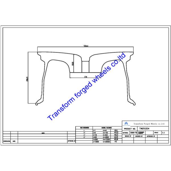 TM191004 19X10 inches forged wheels monoblock wheels blanks Dimple style barrel