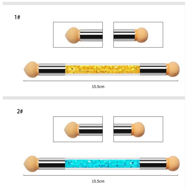 Nail Gradient Shading Pen Double Head Sponge Acrylic Nail Brush for Nail Art Painting