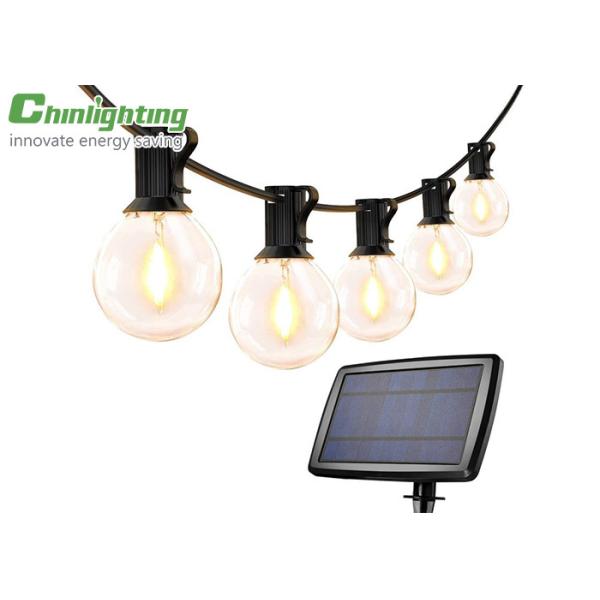 Buy 2700K 25ft G40 Bulb Patio Solar Outdoor String Lights at wholesale prices