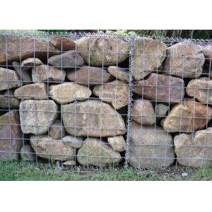 OHSAS PVC Coated Gabion Box 2m Galvanised Steel Cages For Stones