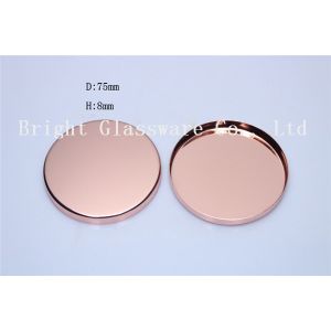 Quality electroplating rose gold metal lids for candle holder for sale