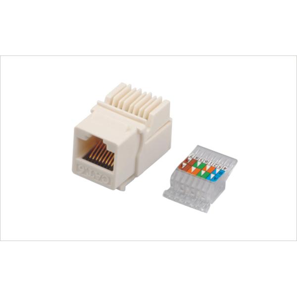 Durable Cat6 Toolless RJ45 Network Keystone Jack with Color Coded Wiring Schema