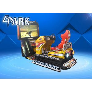 3D Video Race Car Arcade Machine Coin Operated 1 Year Warranty