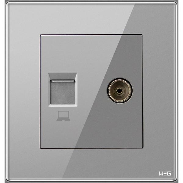 Buy Tin Phosphor Bronze Gray Wall Mounted Plug Socket at wholesale prices
