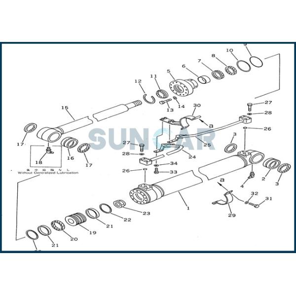 707-98-36200 7079836200 Boom Cylinder Service Kit Fits KOMATSU PC100-5 PC100L-5