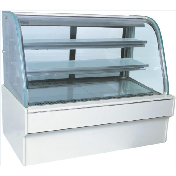 Buy Big Capacity Cake Display Freezer Toughened Glass Wooden Frame 920W at wholesale prices