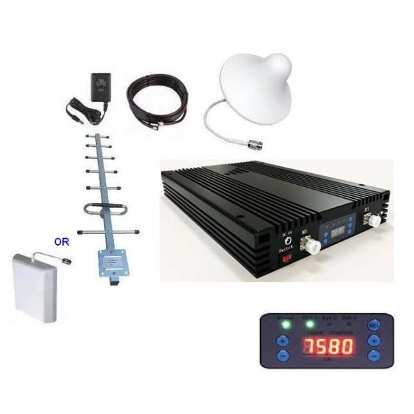 Buy 2G 3G 4G Gsm Signal Repeater 20dBm 70dB Gain 500-1000sqm Manual Gain Control at wholesale prices