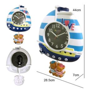 Lovely bear design wall clock for bedroom decoration