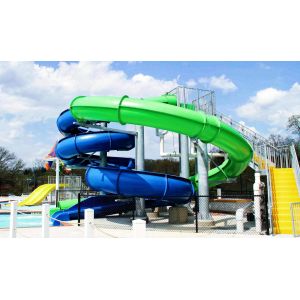 Children Swimming Pool Water Game Play Spiral Fiberglass Water Slide for